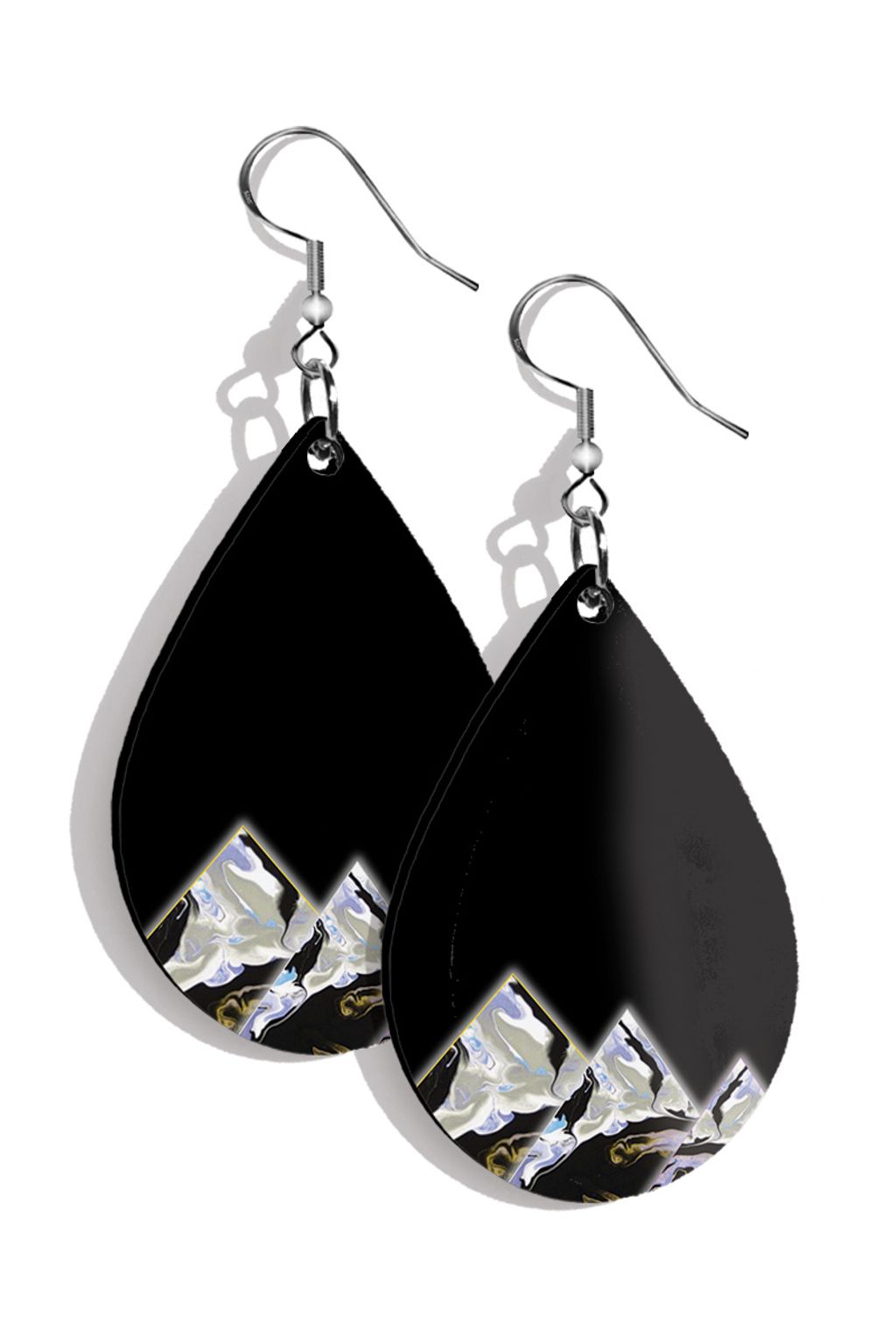 Picture of Smooth Angles and Black Pixie Earrings