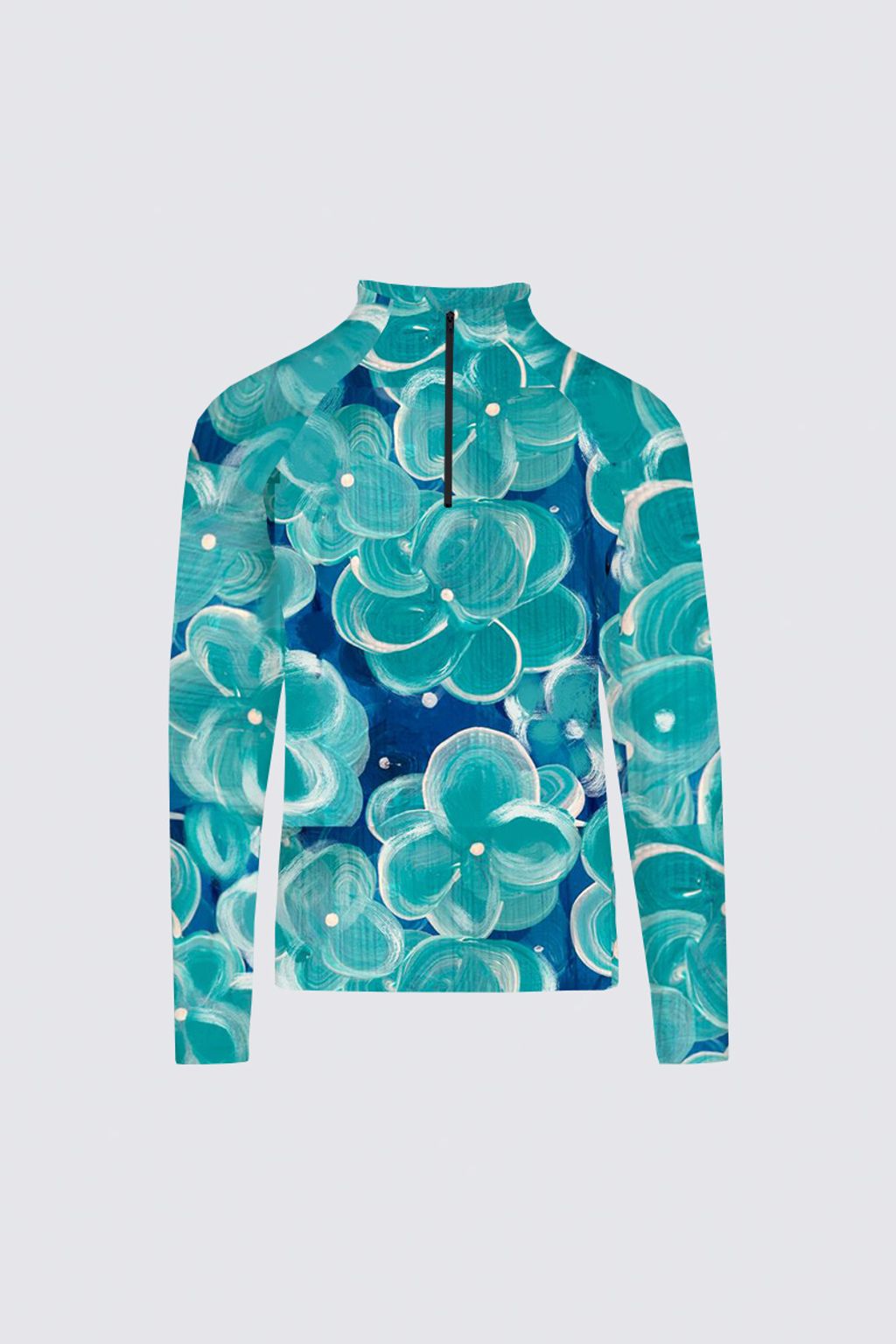 Picture of Teal Floral MLS08 Sydney Black Active Top