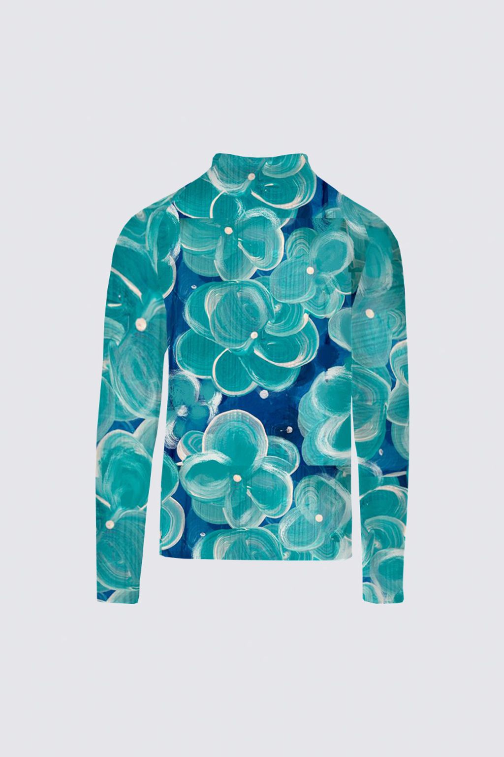 Picture of Teal Floral MLS08 Sydney Black Active Top