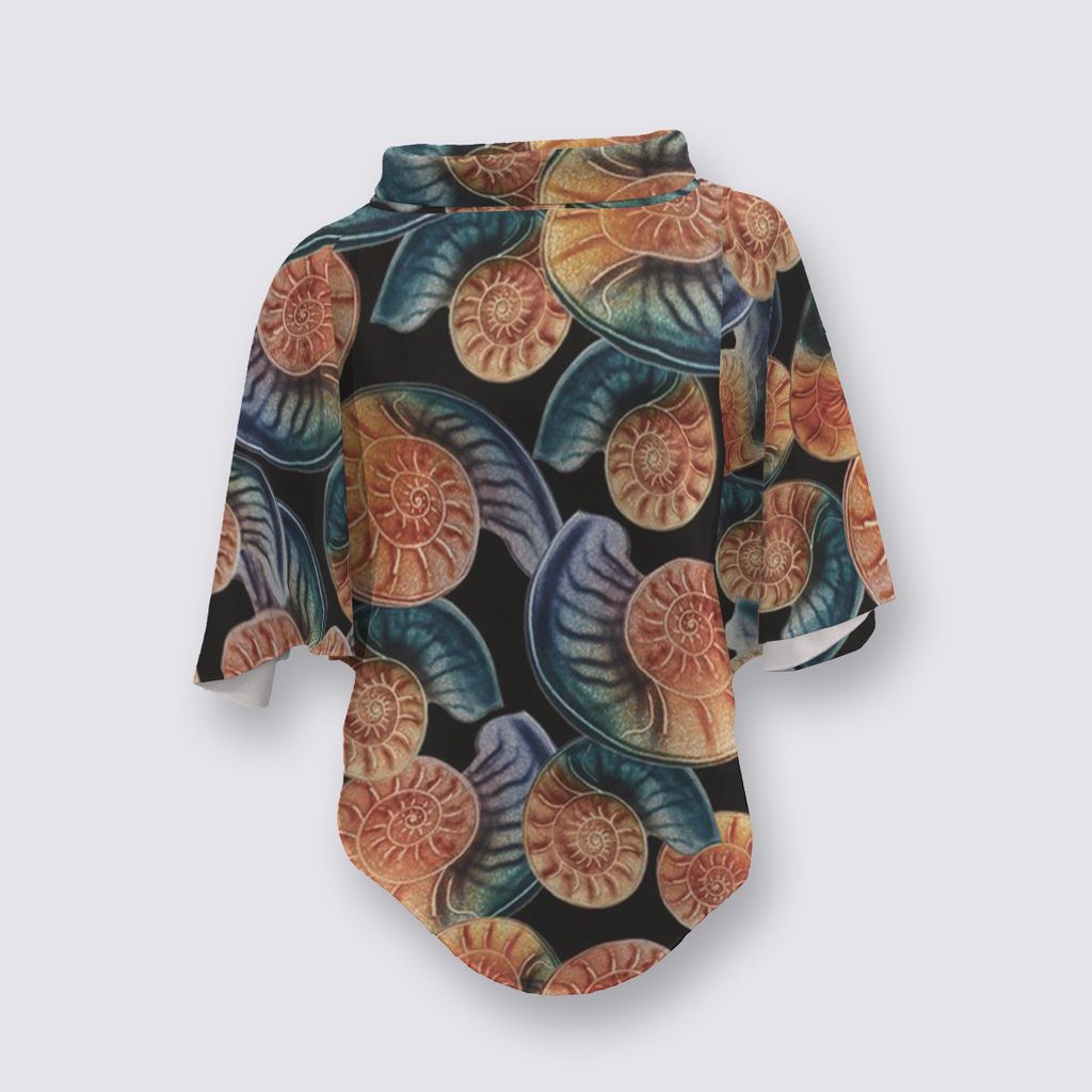 Picture of Nautilus Noir Mokran High Collar Poncho