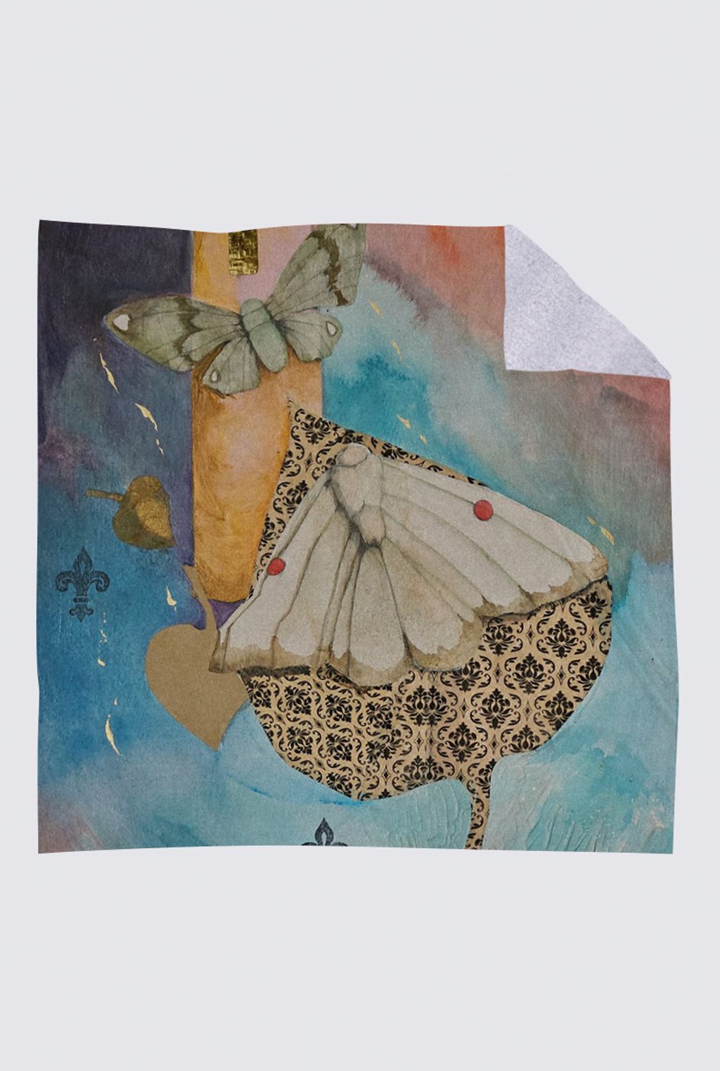 Picture of Crow in tones Blanche Blanket Scarf