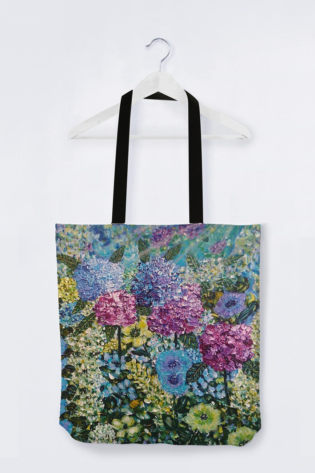 Picture of Pamela's Hydrangea Garden Scuba Tote Bag