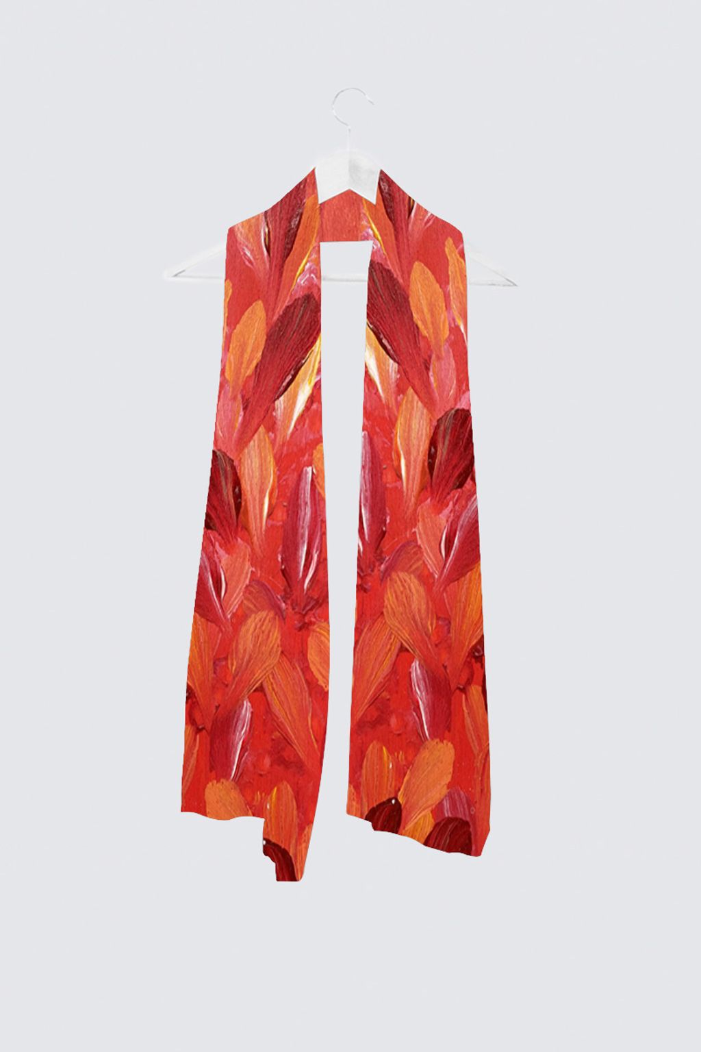 Picture of Red and Orange Abstract Vivienne Scarf
