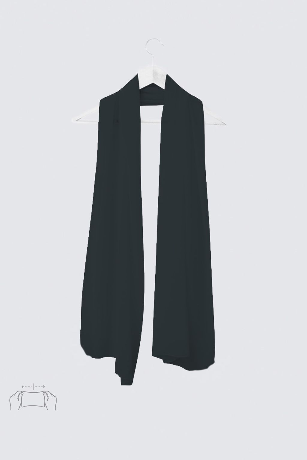 Picture of Charcoal Vivienne Scarf in Knit Chiffon