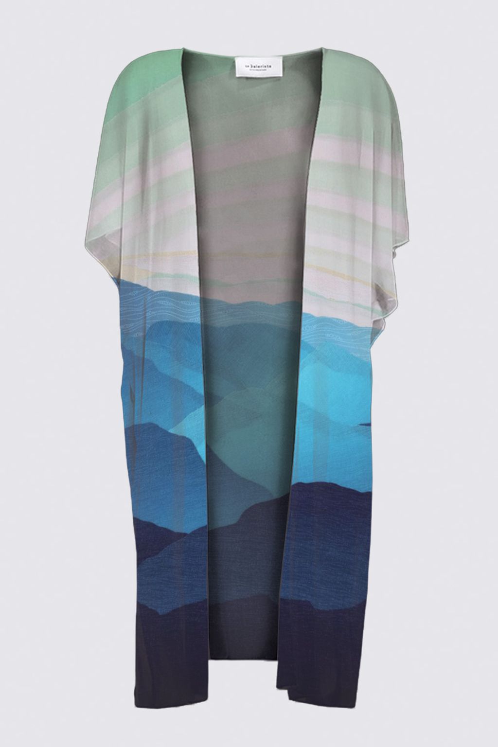 Picture of Green and Cream Sky YK Kimono Wrap