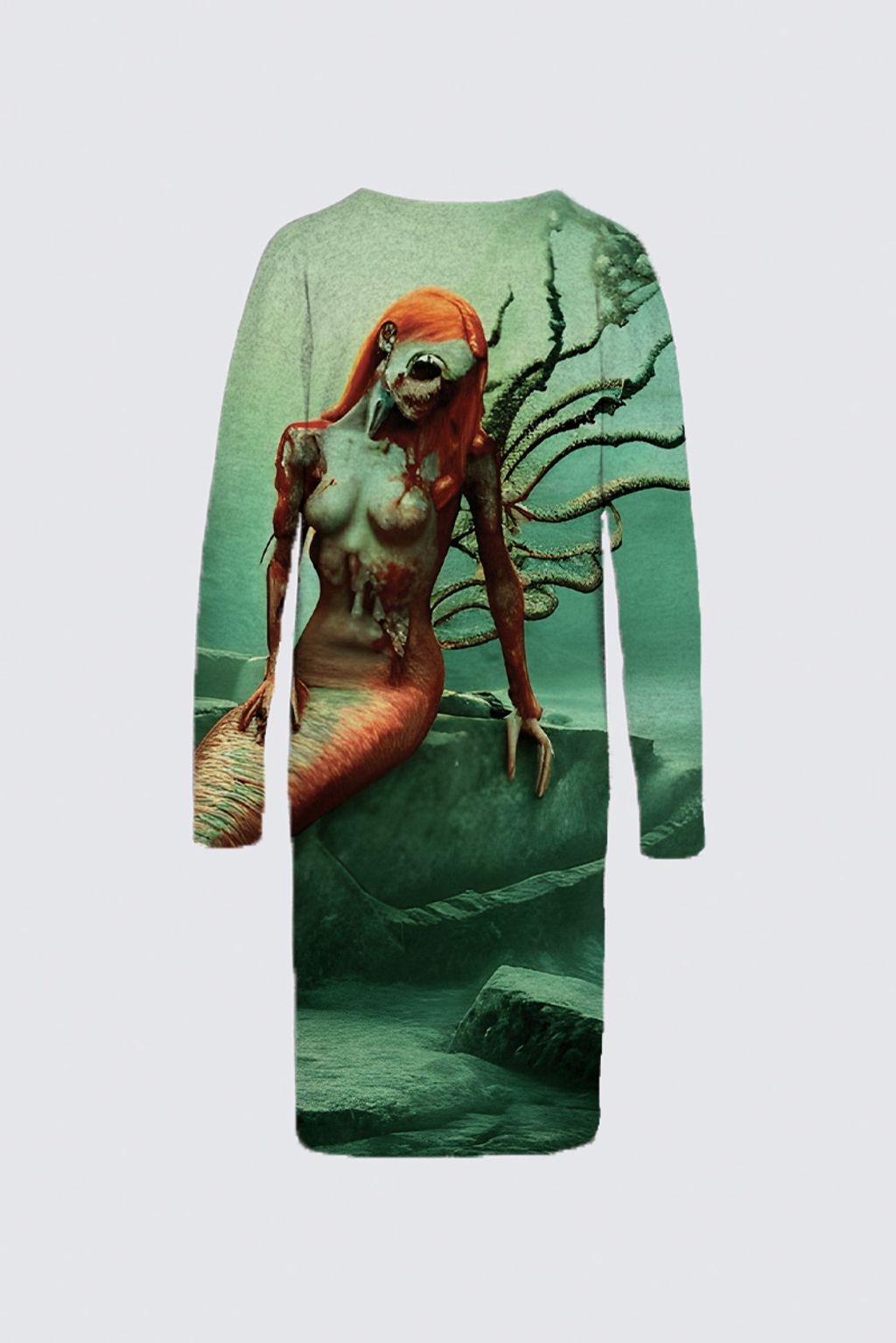 Picture of Bloody and gory Redhead Zombie Mermaid Nikki Duster Cardigan