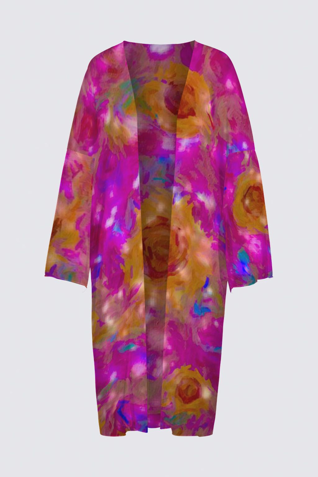 Picture of Hot pink sunflowers  Elani Kimono