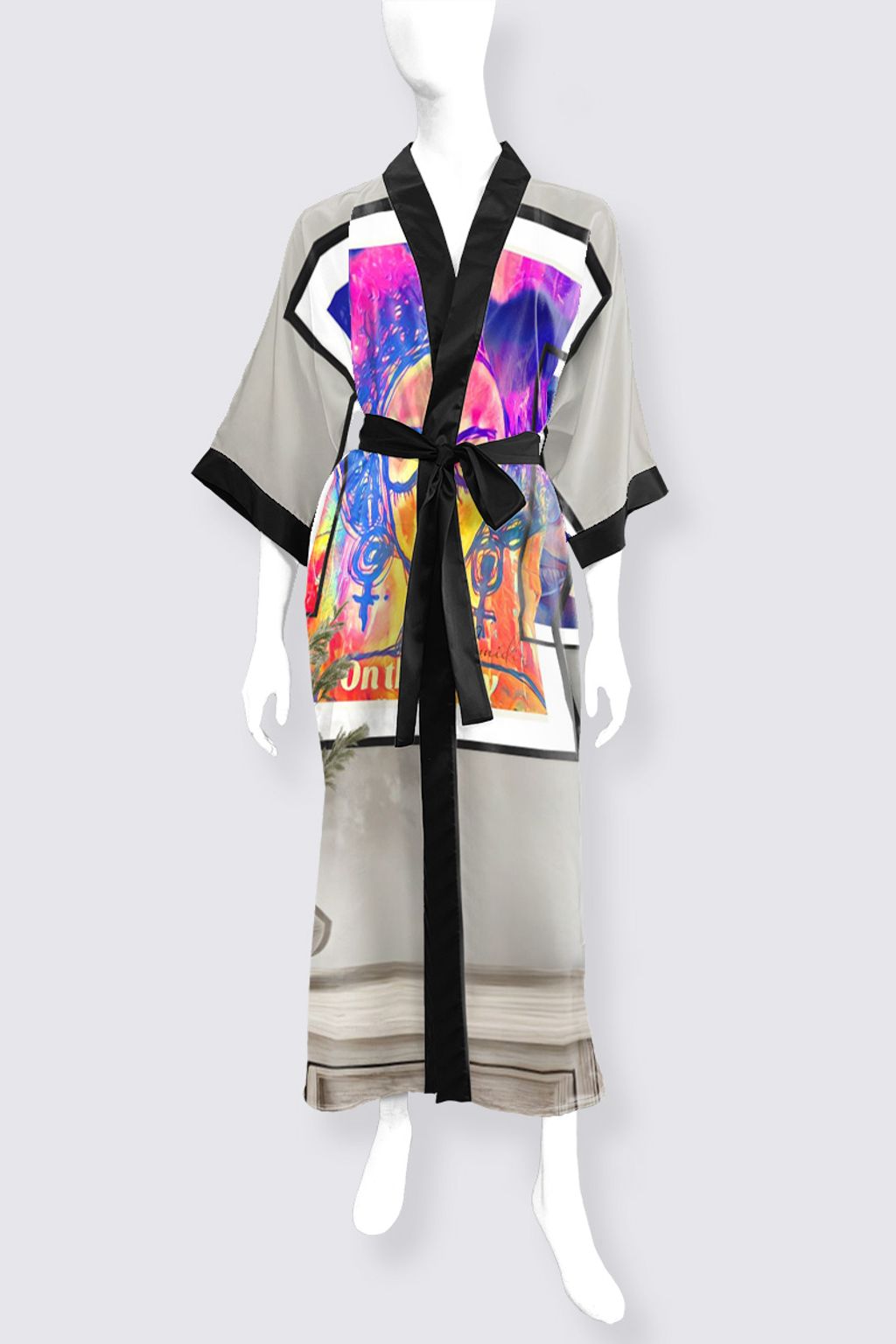 Picture of Tears Phoenix Long Satin Kimono