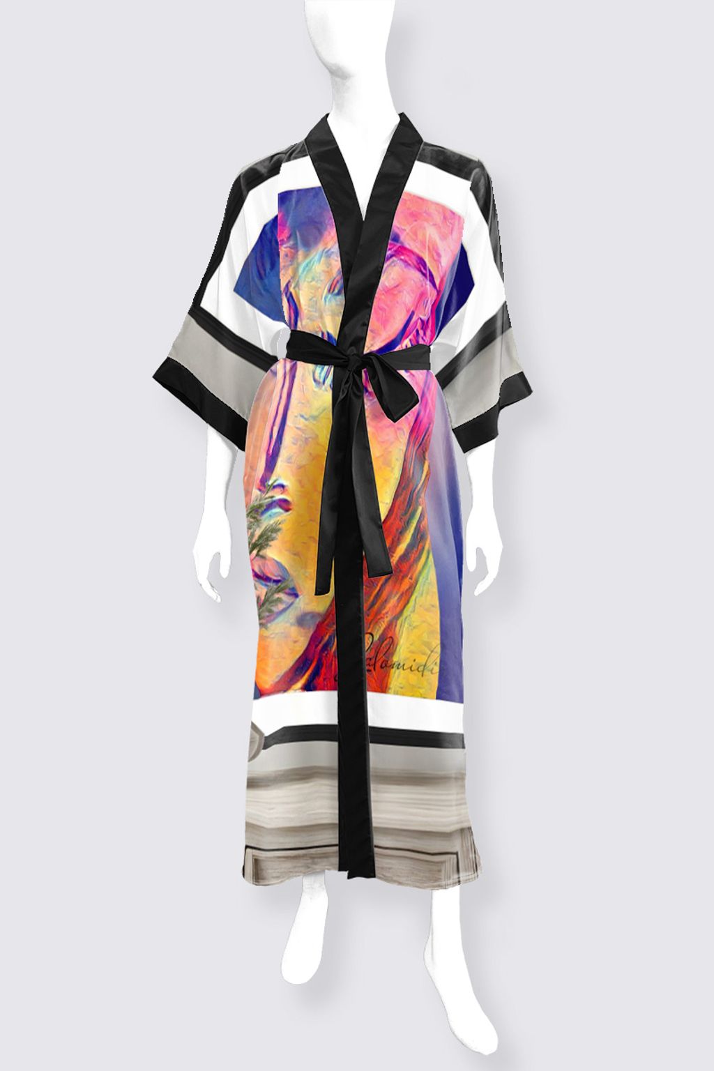 Picture of Iniba Phoenix Long Satin Kimono