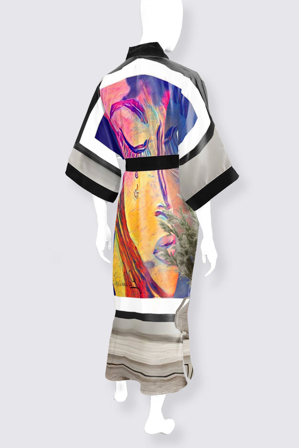 Picture of Iniba Phoenix Long Satin Kimono