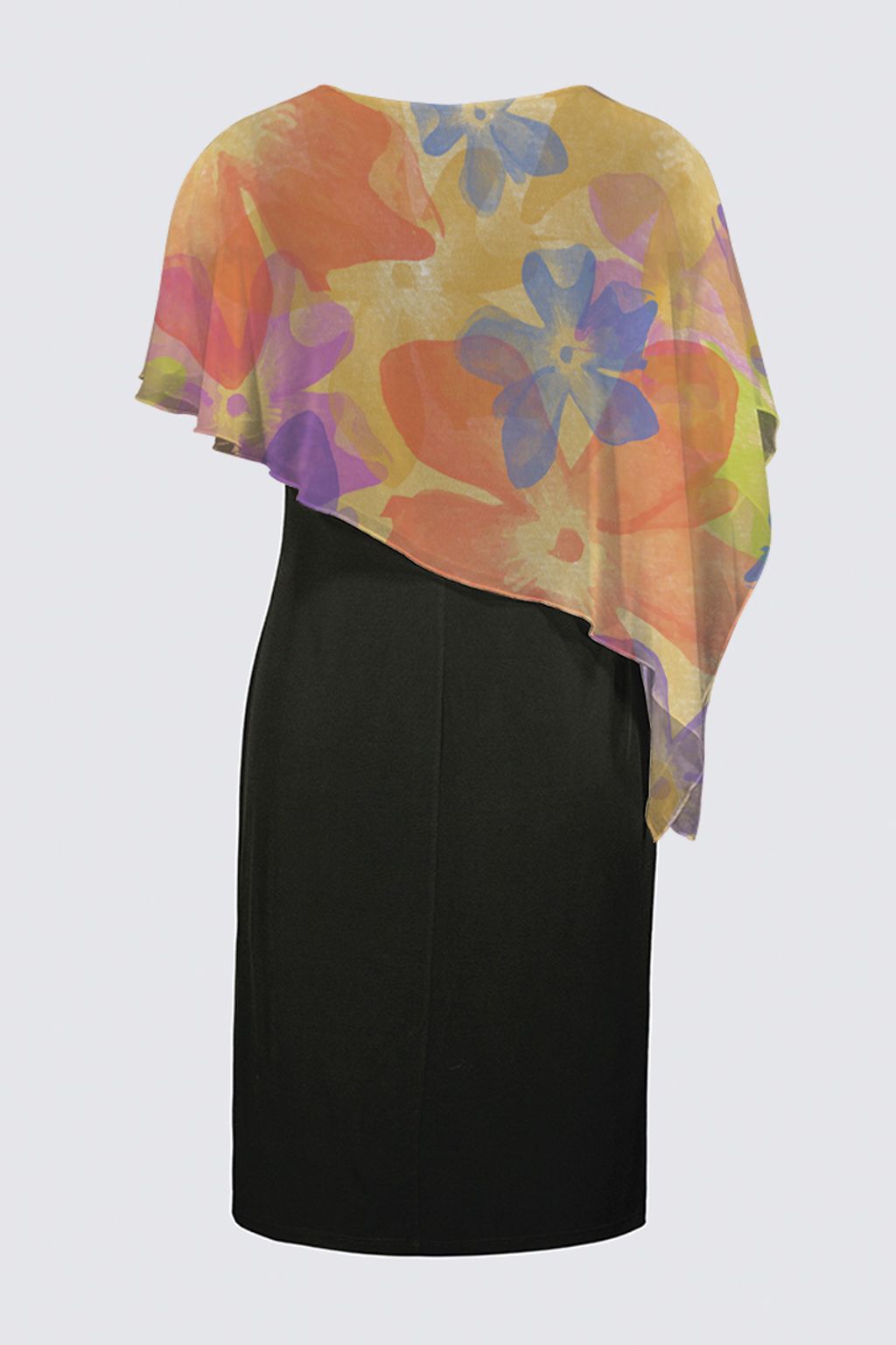 Picture of Watercolor Flowers Joni Cape Dress