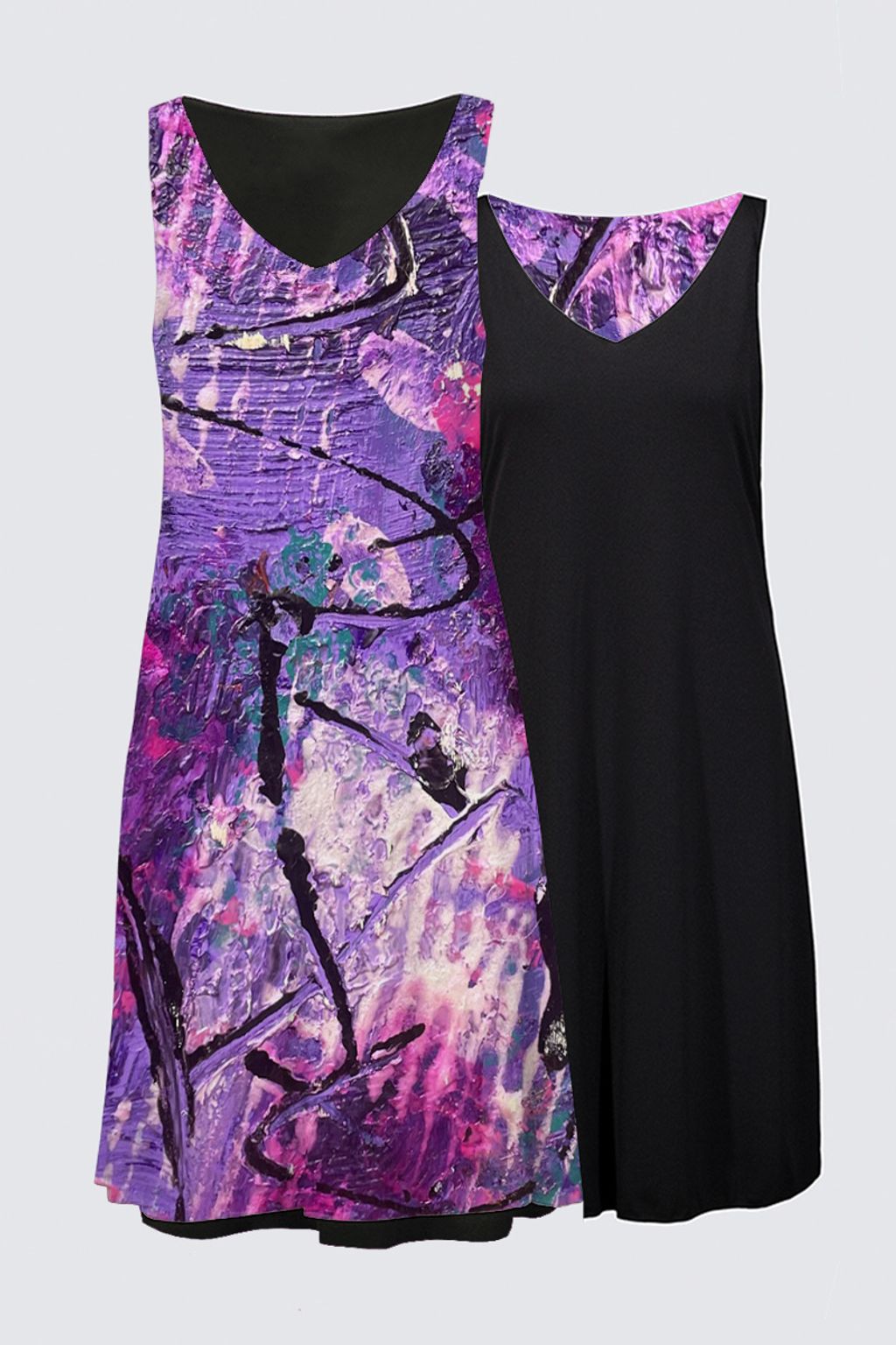 Picture of Purple Abstract Kate Dress