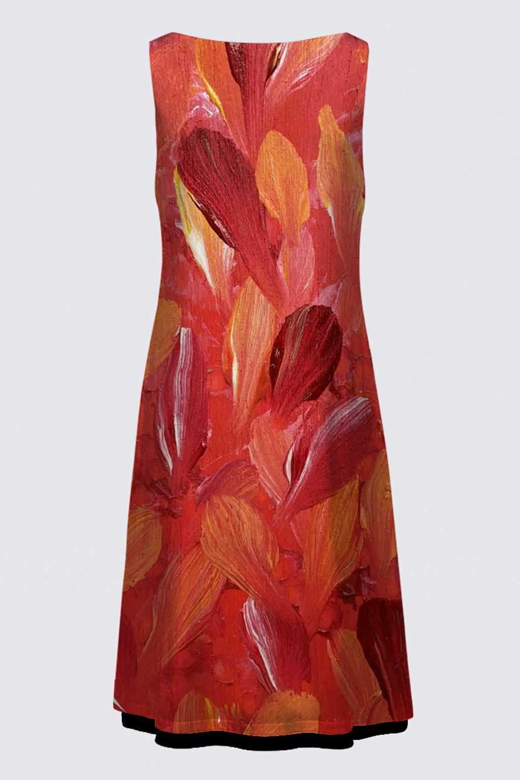 Picture of Red and Orange Abstract Kate Dress