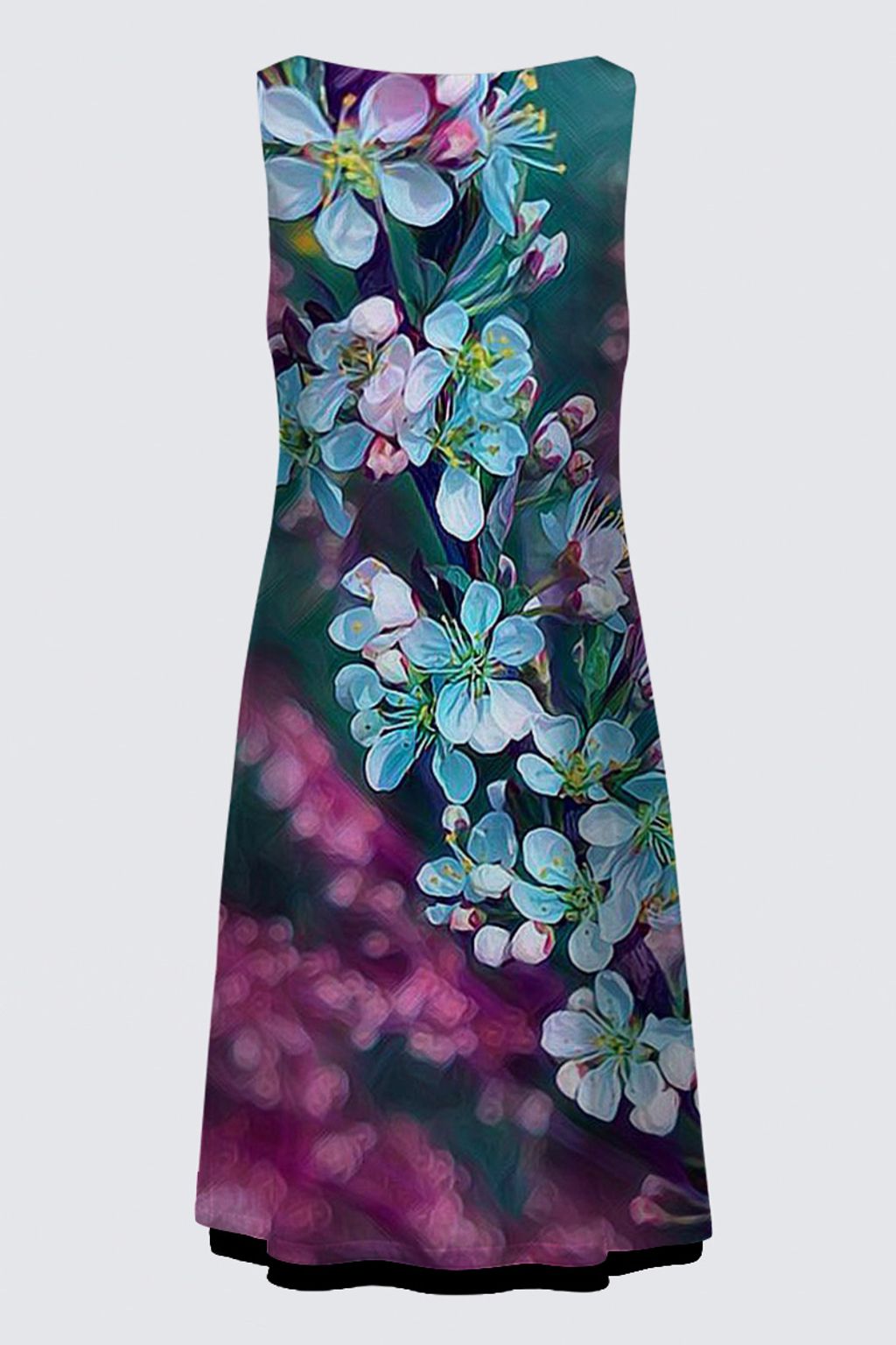 Picture of Pink and Teal Fruit Blossom Kate Dress