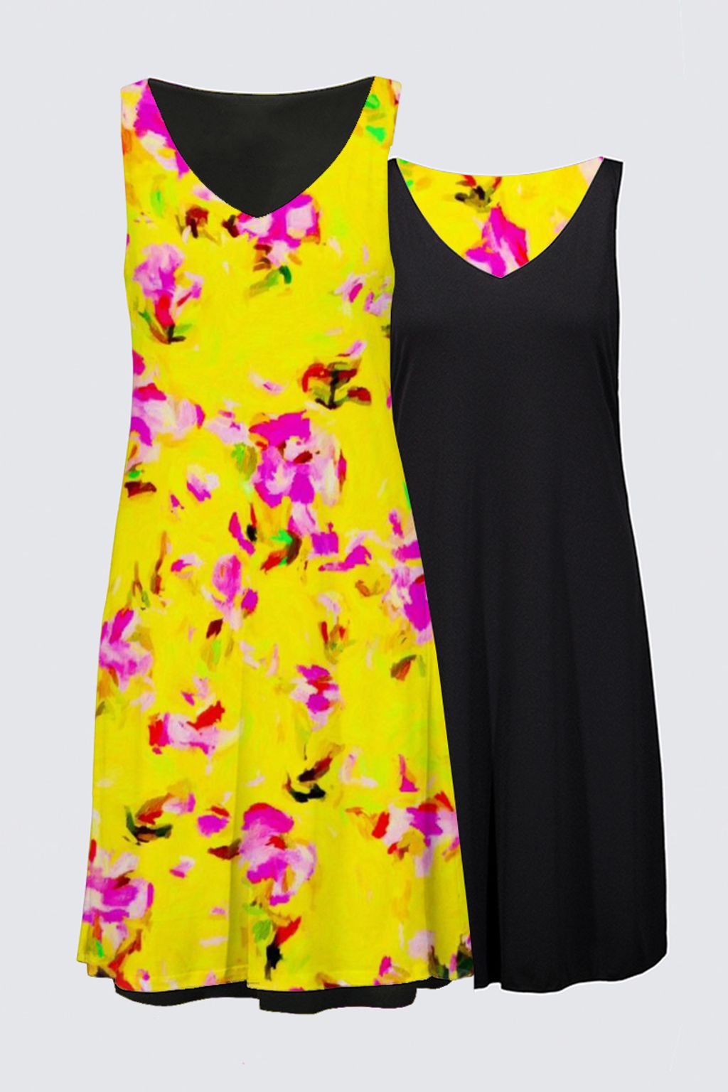 Picture of Yellow pink floral  Kate Dress