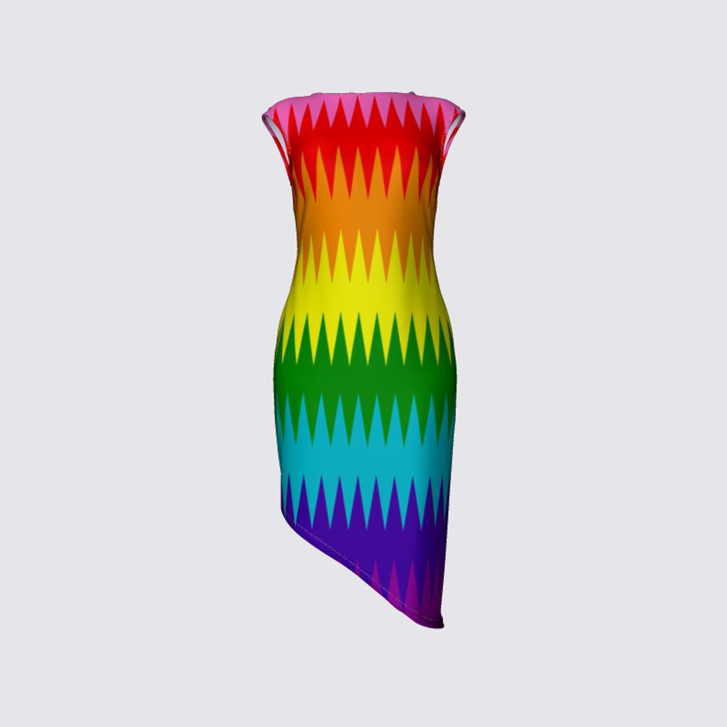 Picture of Rainbow chevron FELICIA DRESS