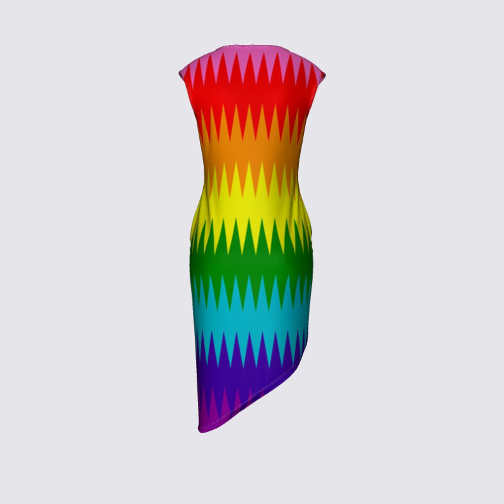 Picture of Rainbow chevron FELICIA DRESS