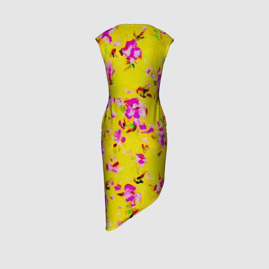 Picture of Yellow pink floral  FELICIA DRESS