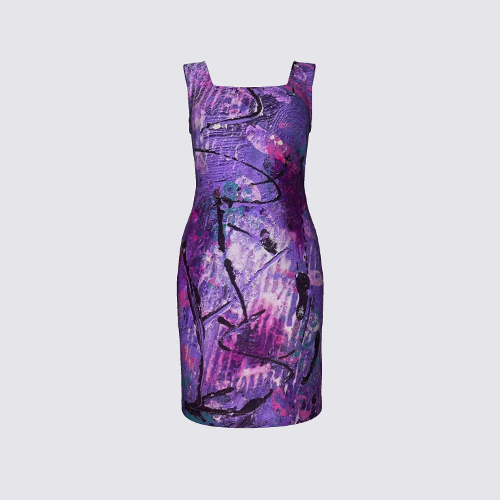 Picture of Purple Abstract Amanda Dress II