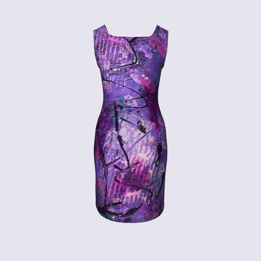 Picture of Purple Abstract Amanda Dress II