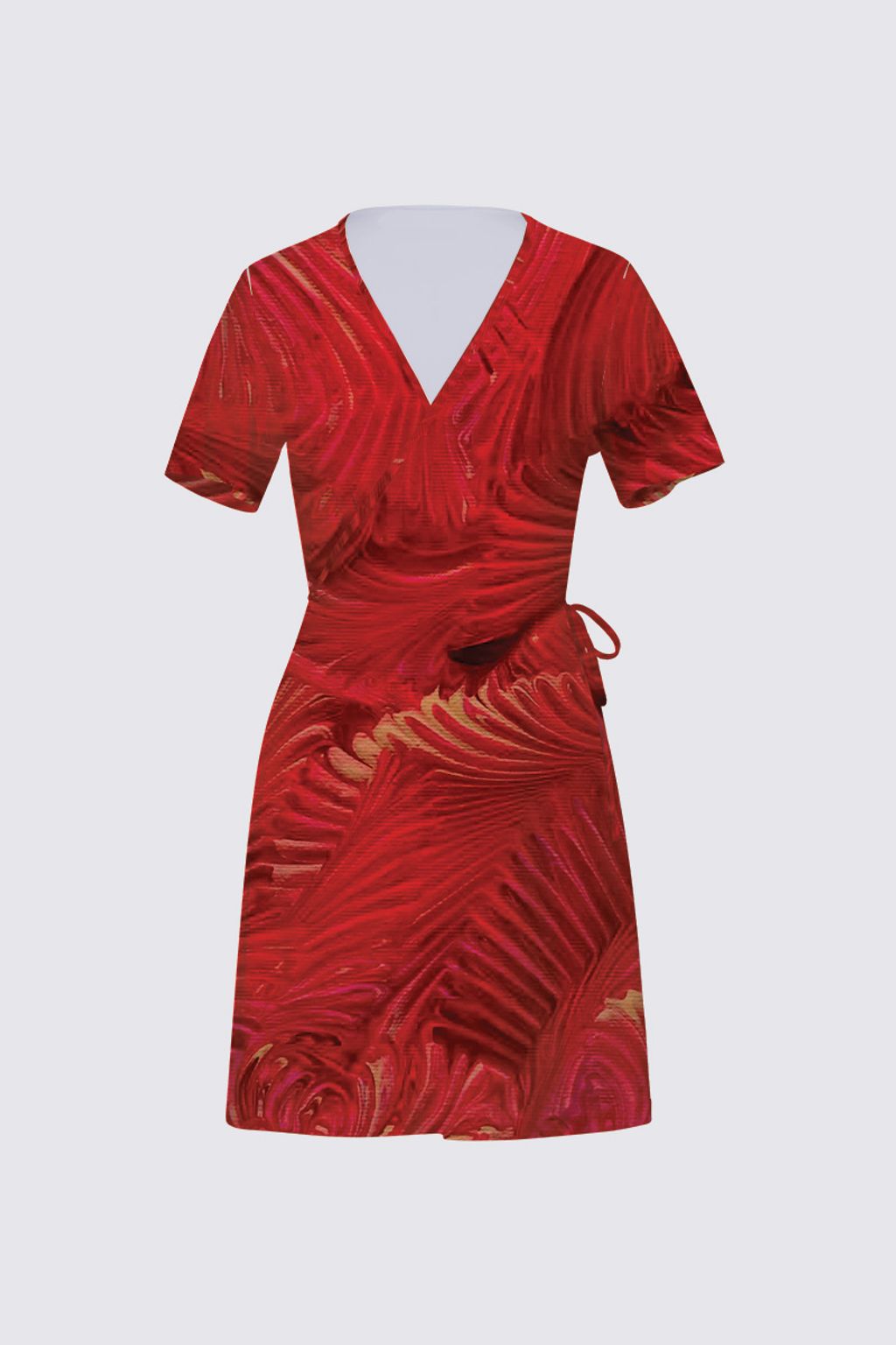 Picture of Strawberry Sweetheart Lea Wrap Dress