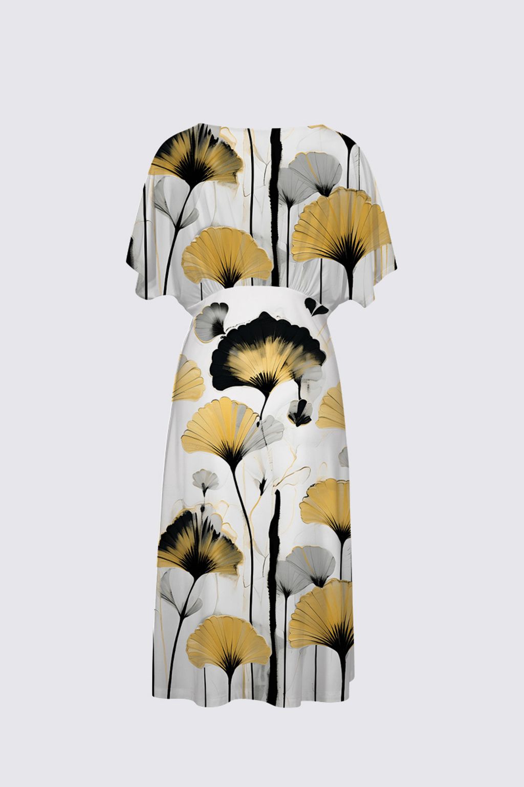 Picture of Golden Ginkgo Sarah V-neck Dress
