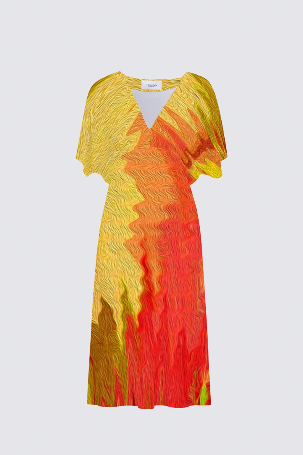 Picture of Vivid Sunset Sarah V-neck Dress
