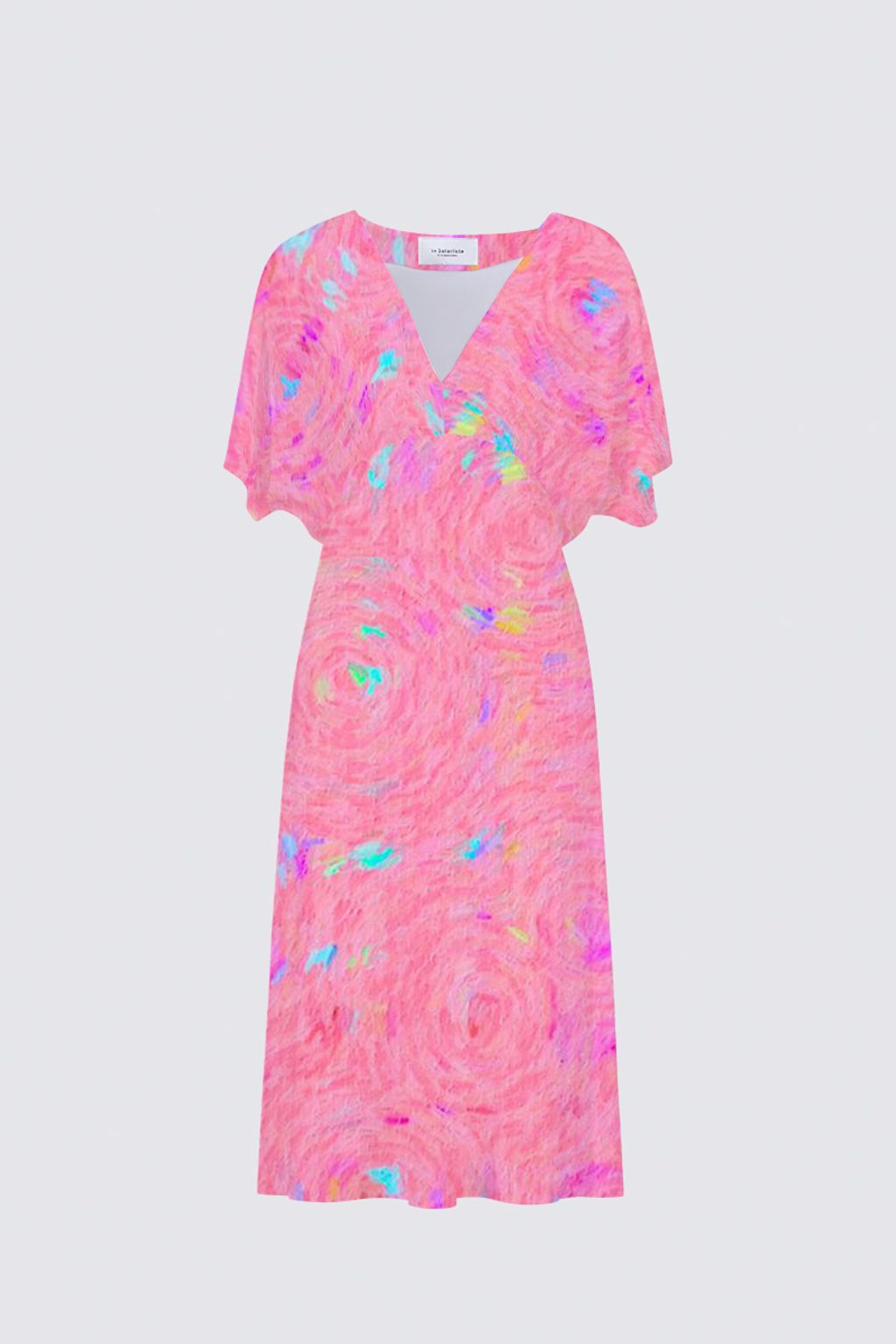 Picture of Perfect peach world  Sarah V-neck Dress