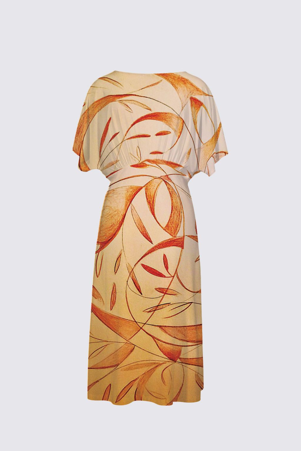 Picture of Tangerine Sarah V-neck Dress