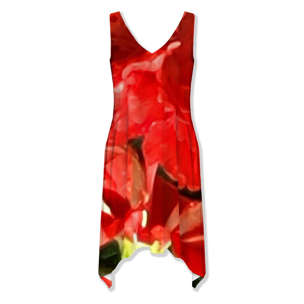Picture of Summer Red  Thalia Asymmetrical Hem Dress