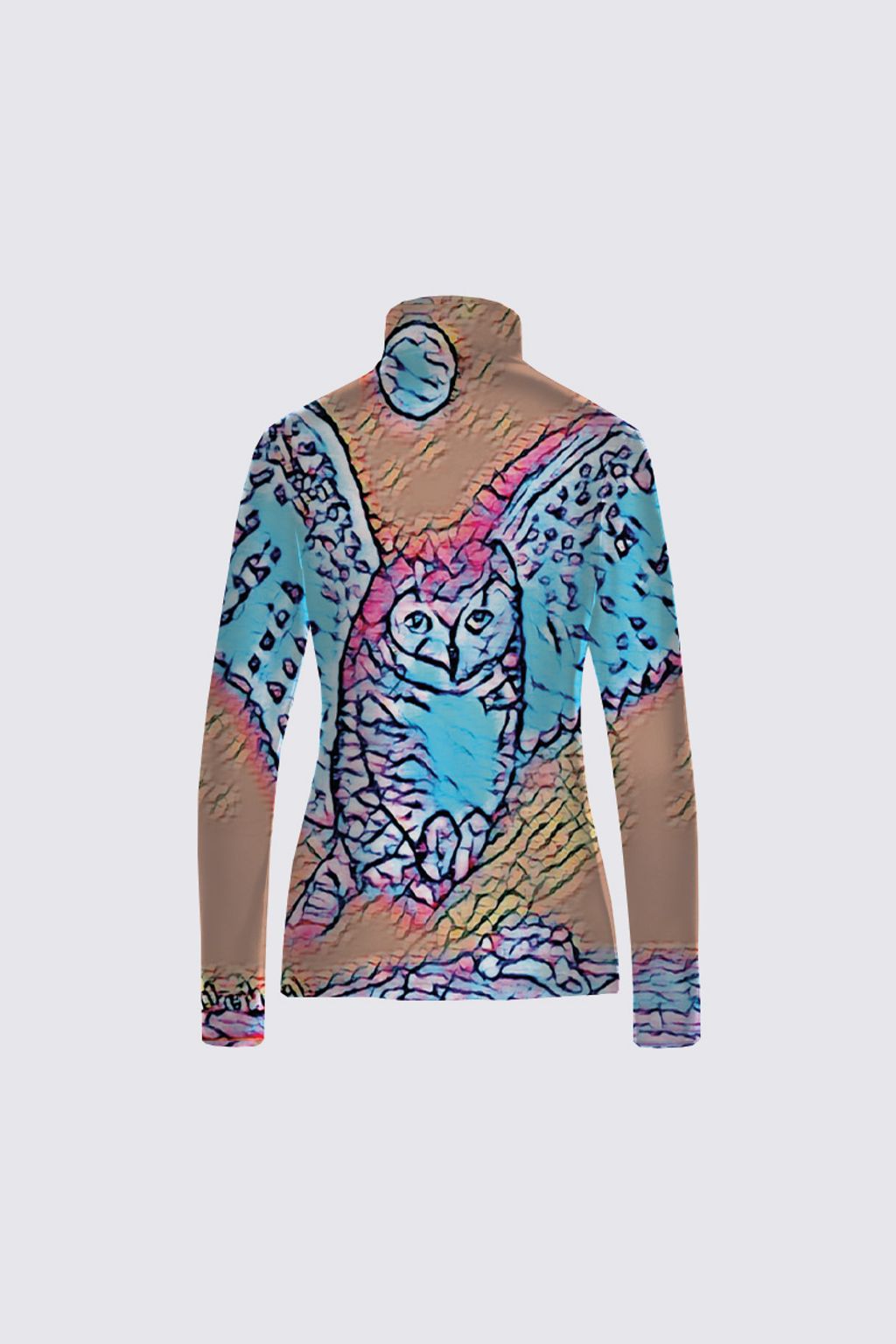 Picture of Hunting Owl Blue  Catherine Full-zip Active top