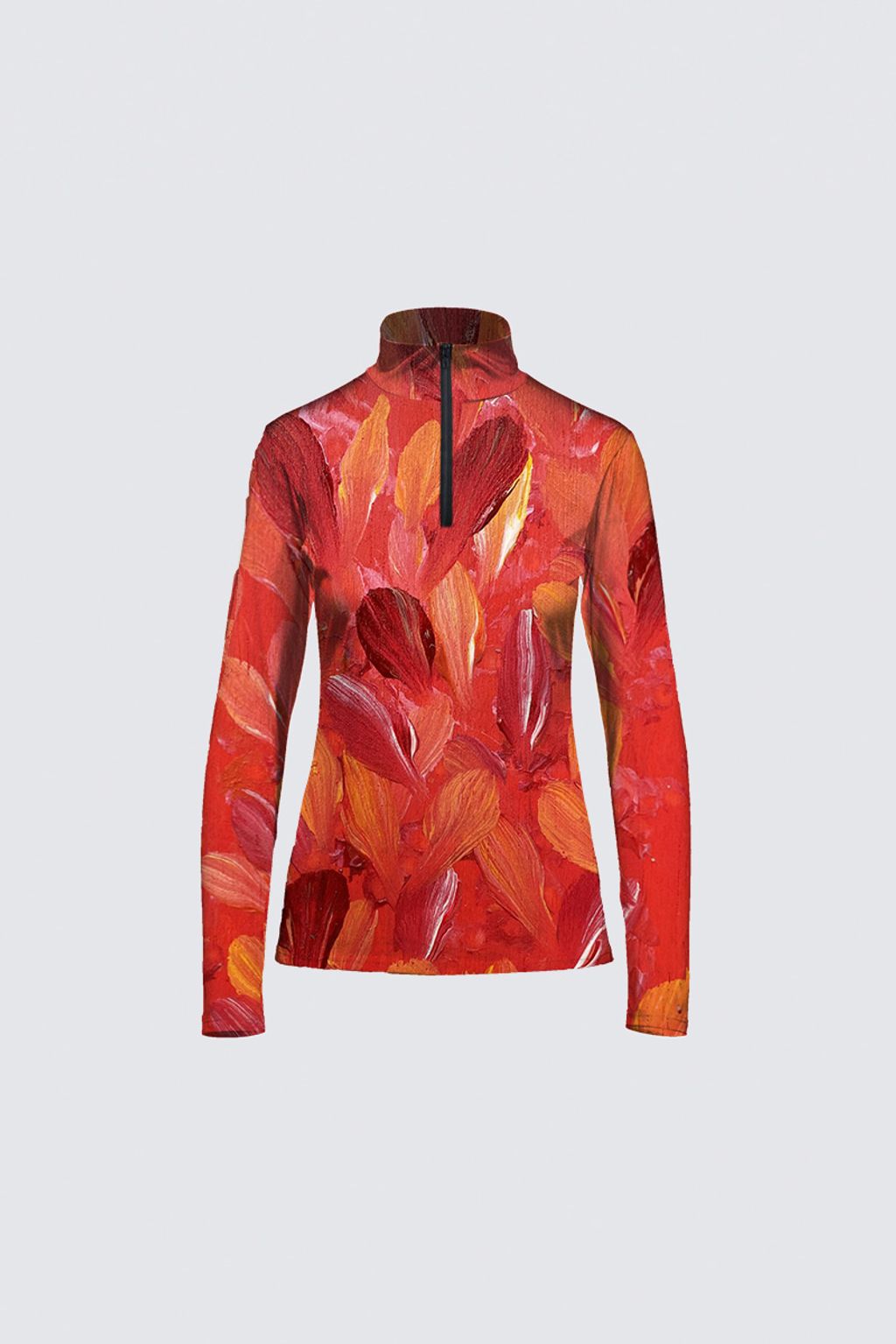 Picture of Red and Orange Abstract WLS32 Jamie Black Top