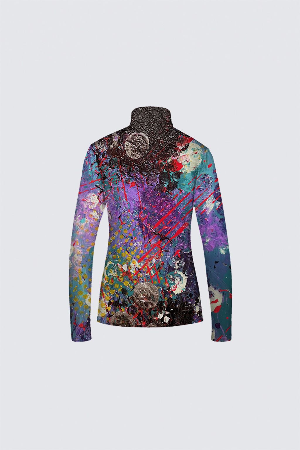 Picture of Multicolored Abstract WLS32 Jamie Black Top