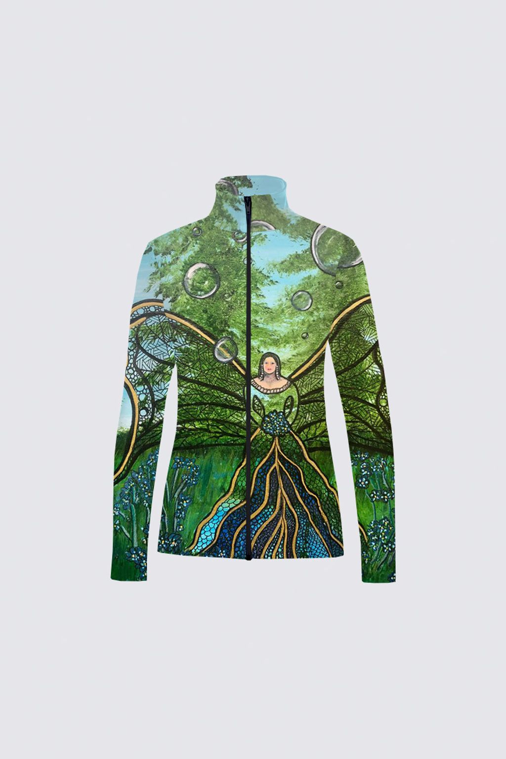 Picture of forget-me-not Catherine Black Full Zip Top