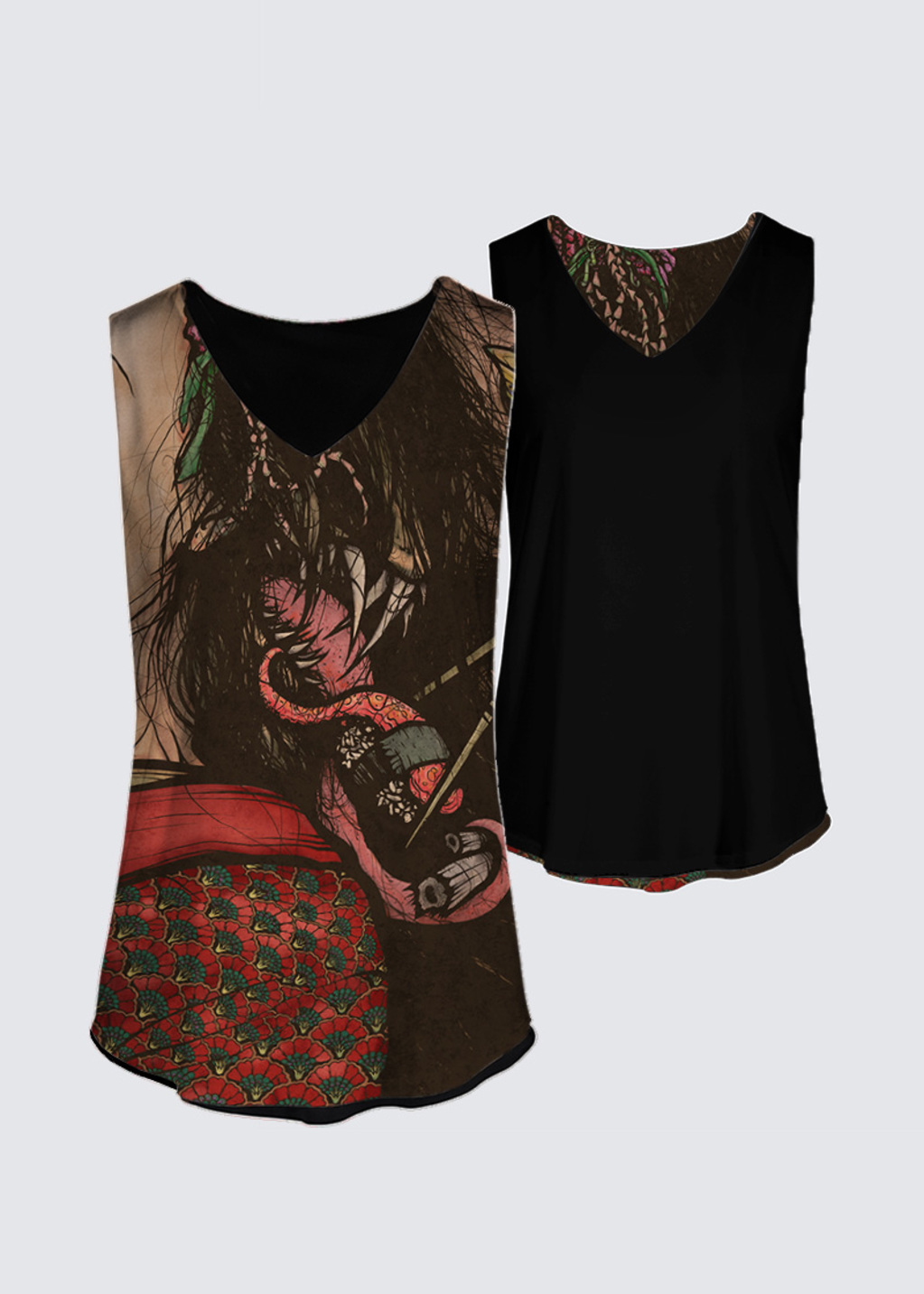 Futakuchi-onna Brigitte Tank -Le Galeriste - Wearable Art