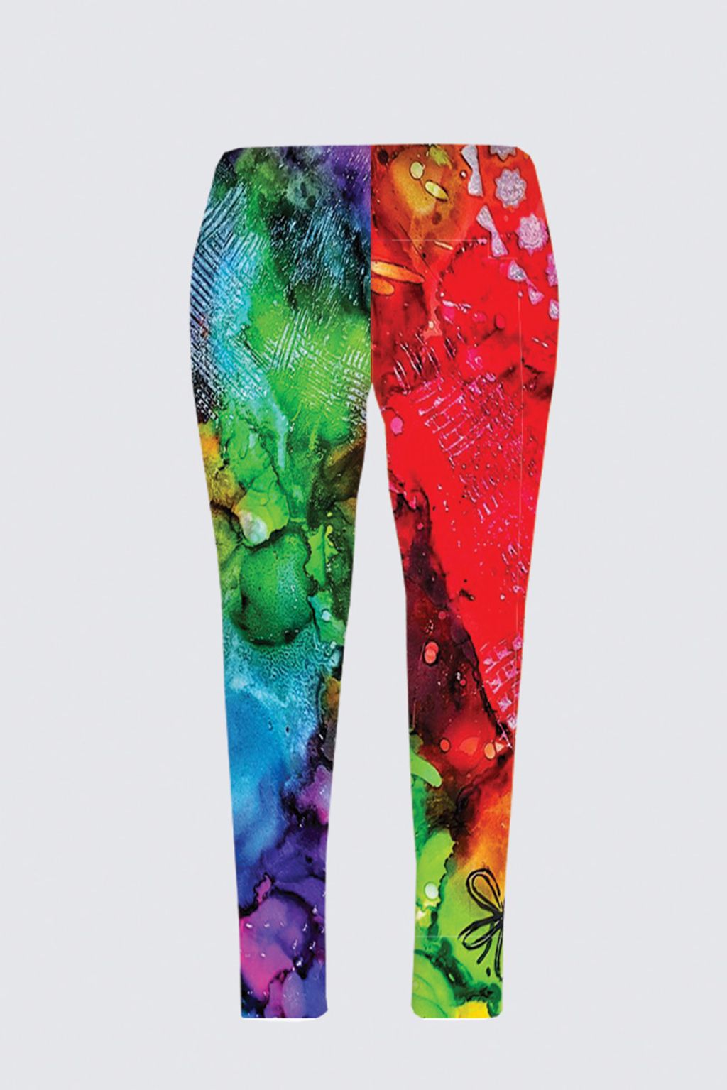 Picture of Rainbow puddle Plus-Size Jackie Stretch Cigarette Pants