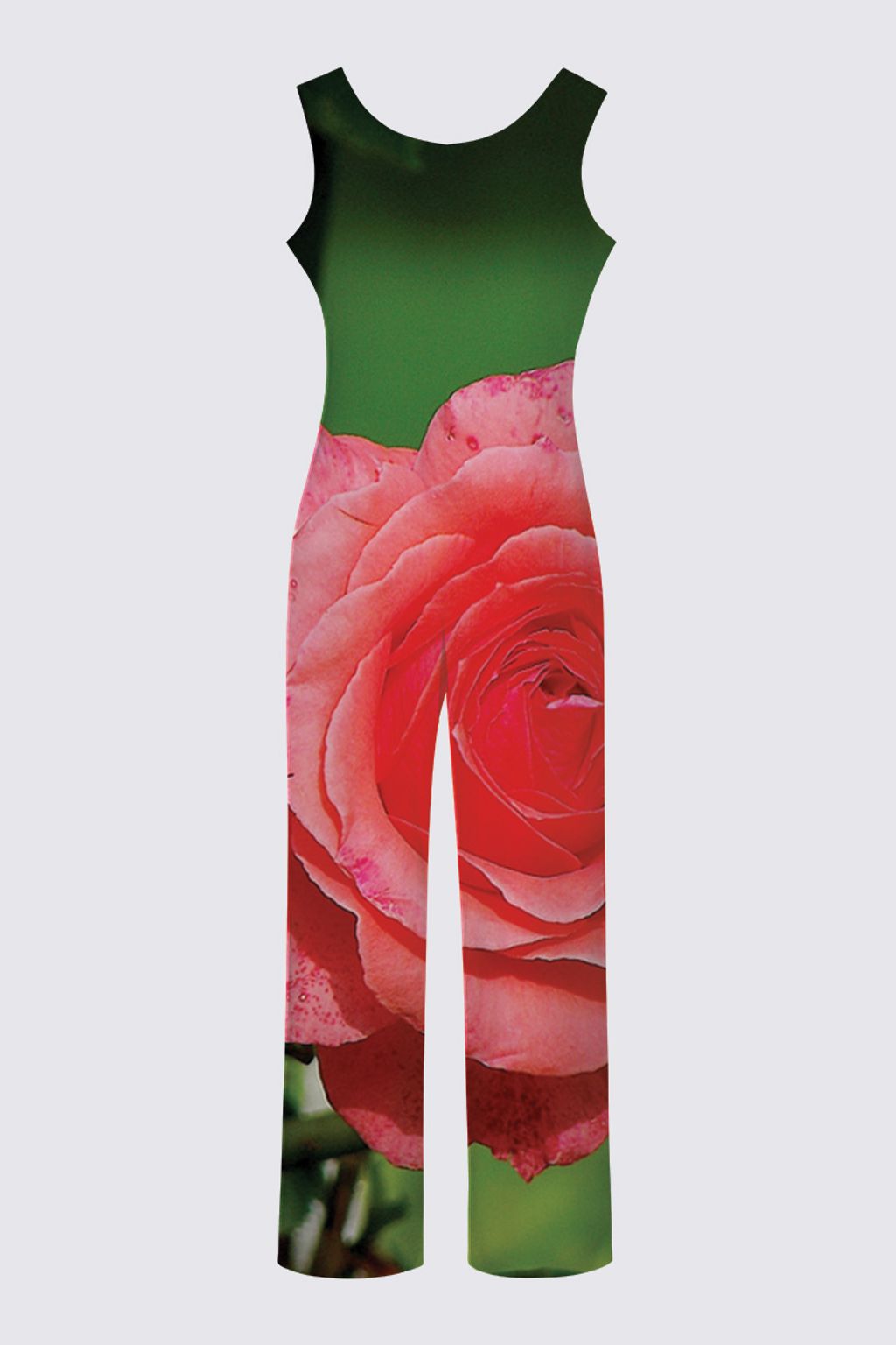 Picture of Pink Rose in the Green Garden Chloe Sleeveless Jumpsuit