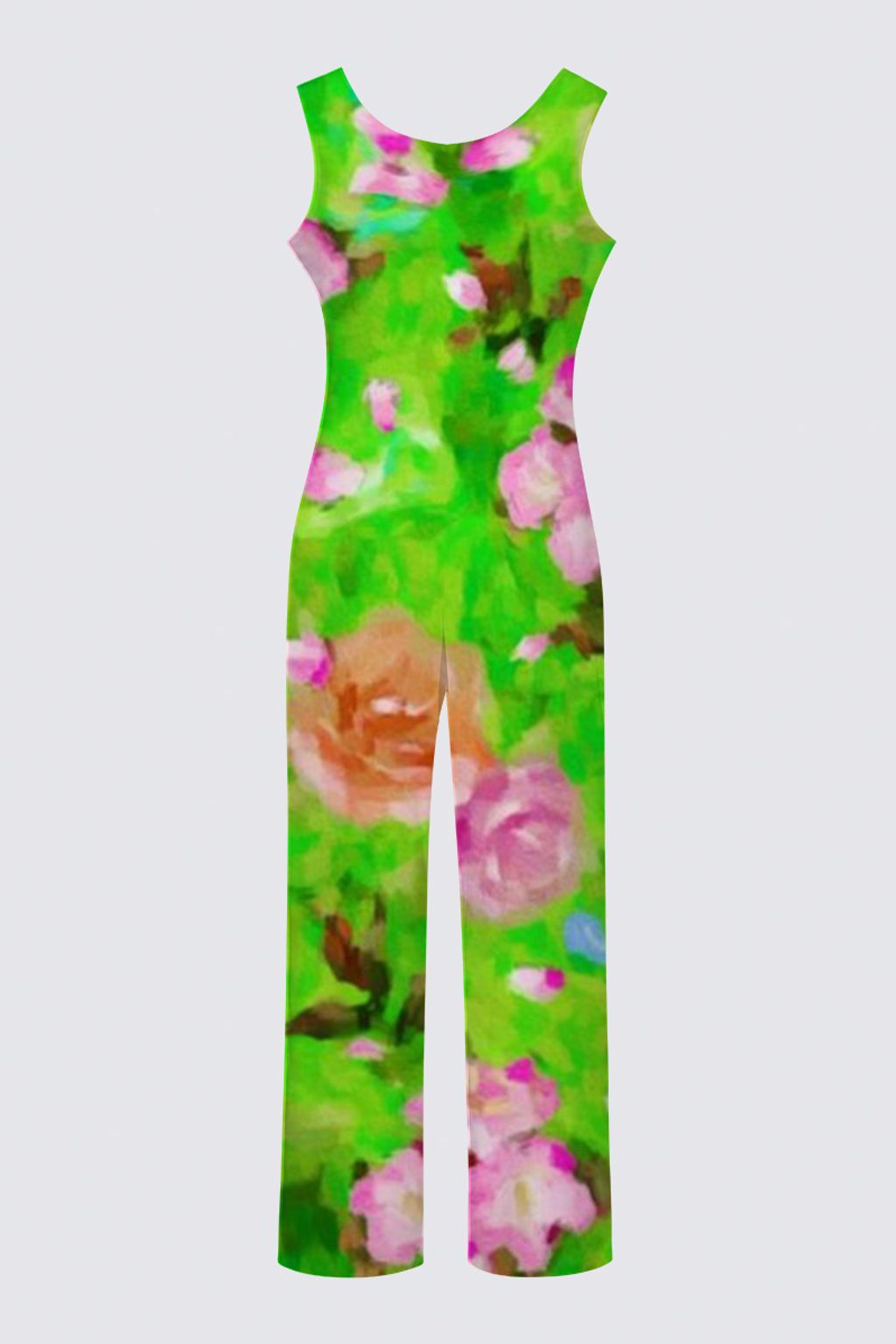 Picture of Green floral garden  Chloe Sleeveless Jumpsuit