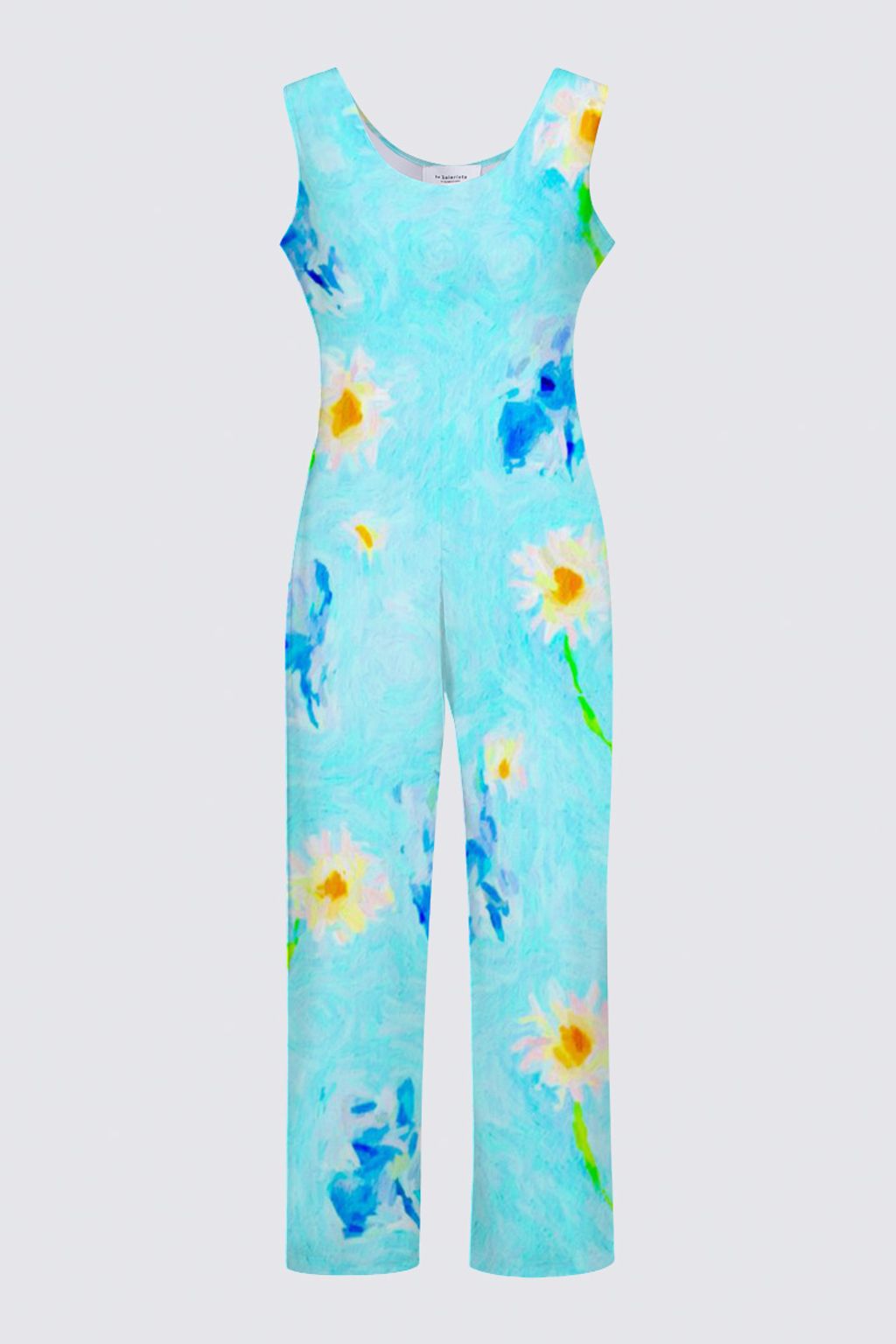 Picture of Blue daisies  Chloe Sleeveless Jumpsuit