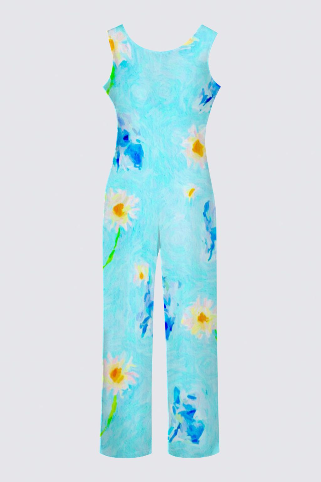 Picture of Blue daisies  Chloe Sleeveless Jumpsuit