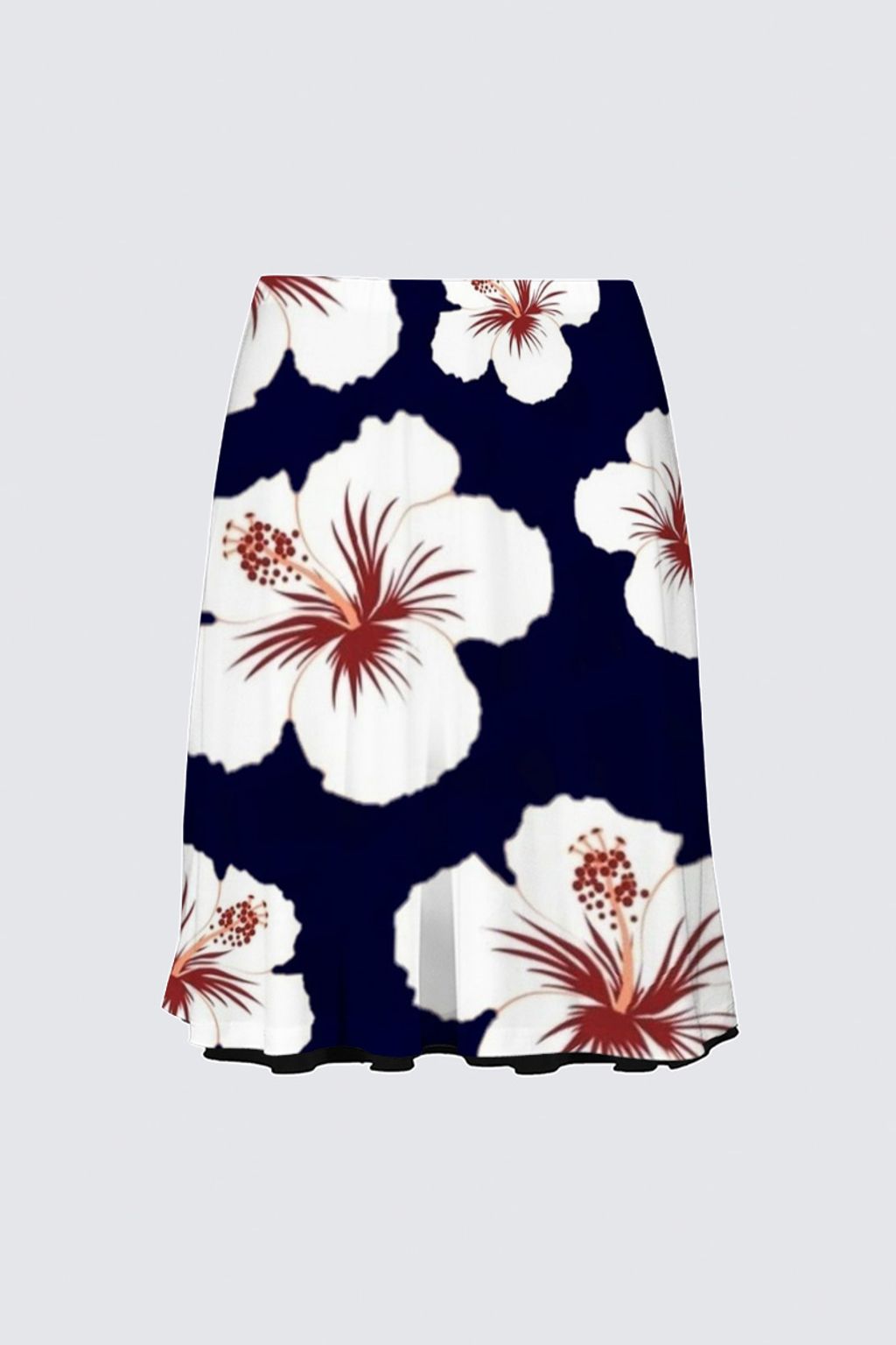 Picture of Navy & White Hibiscus Alex Skirt