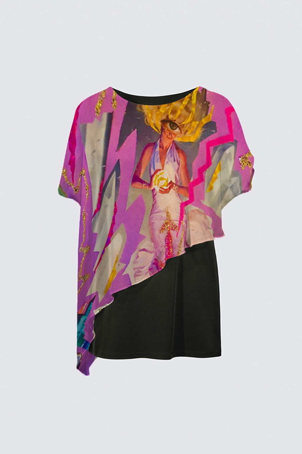 Picture of 'Crystal B$tches Watch as I Suck My Own C$ck' Yoko Cape Tunic