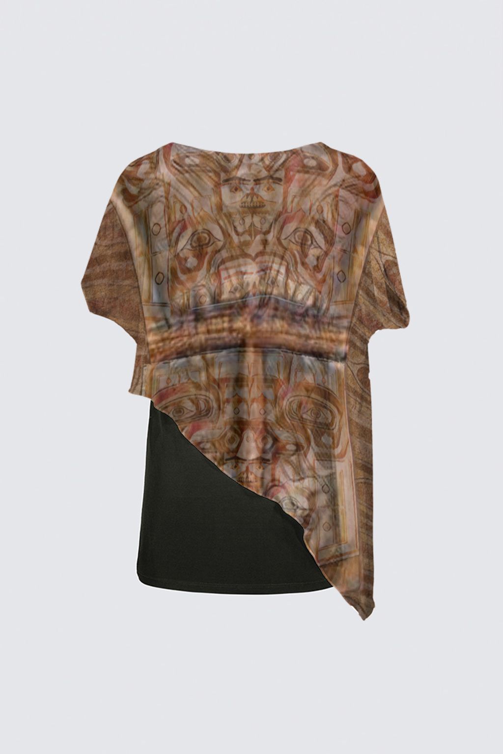 Picture of COPPER T'LAGWIKALA INDIGENOUS DESIGN Yoko Cape Tunic