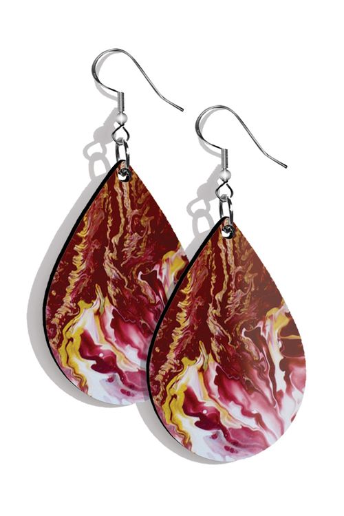 Picture of Garnet Gold Pixie Earrings