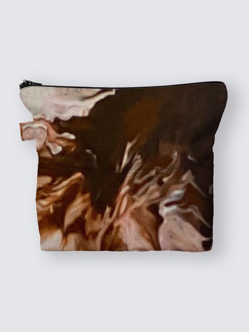 Picture of Spilt Coffee Mocha Raya Canvas Carryall Pouch