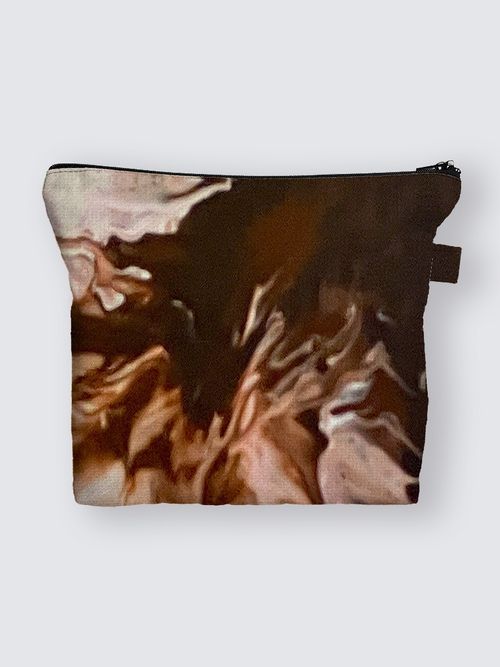 Picture of Spilt Coffee Mocha Raya Canvas Carryall Pouch