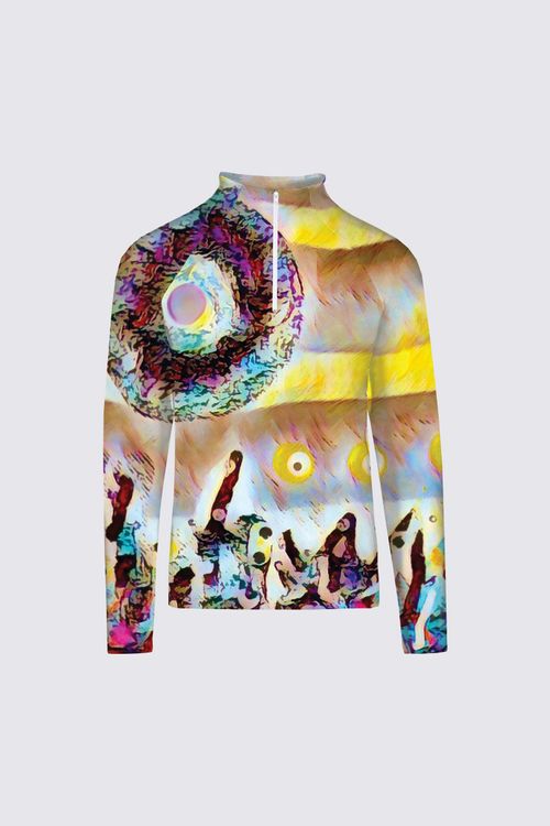 Picture of Solar Abstract 3 Sydney half-zip Top