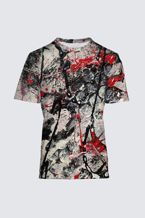 Picture of Black and White Abstract Men's T-Shirt MSS07