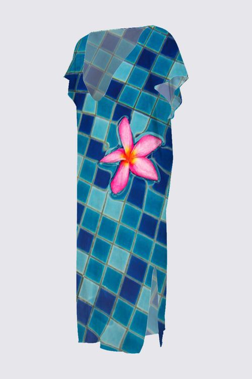 Picture of Blue and pink  Marina Beach Dress