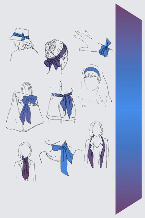 Picture of Blue Gradient Rébecca Light Drape Scarf